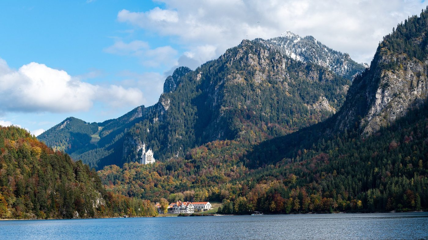 Neuschwanstein Castle across the Alpsee.