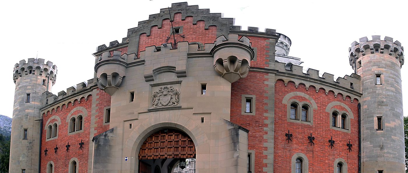 Gatehouse towers seen from the lower courtyard