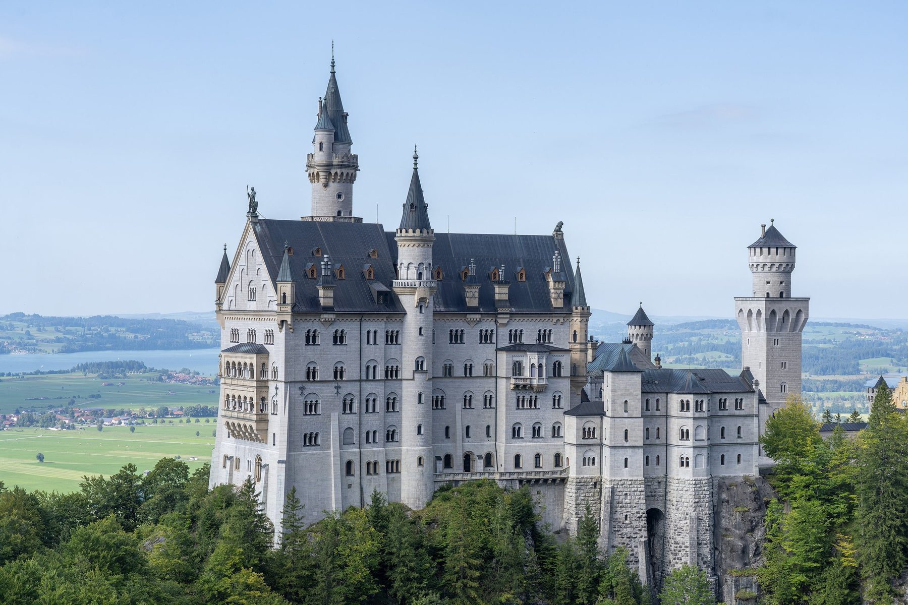 Neuschwanstein Castle from Marienbrücke on a clear day