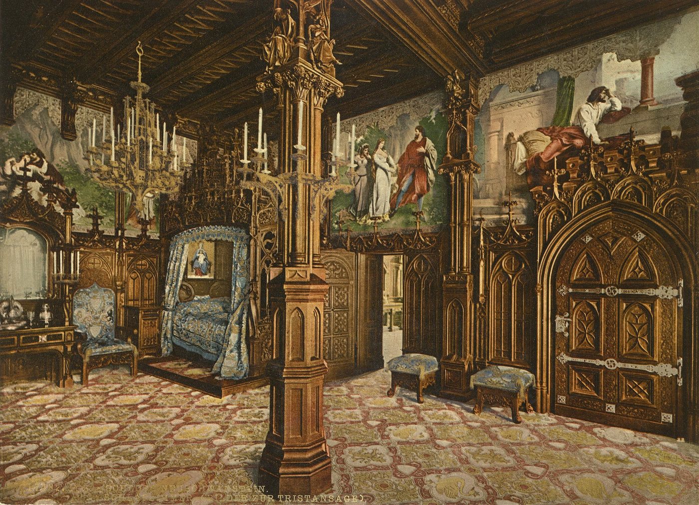 The king's study in a historic colour print