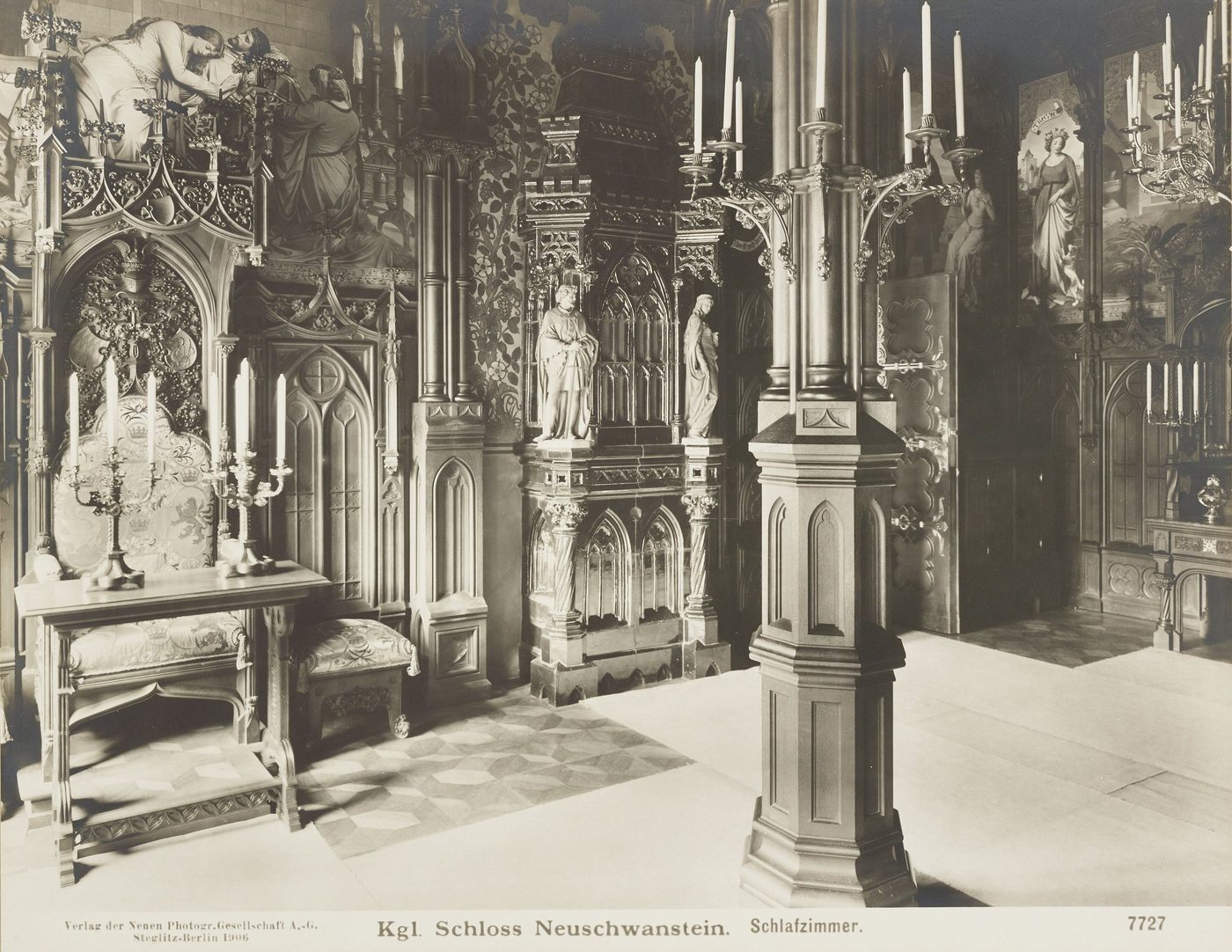 One of the king's rooms in a historic photograph