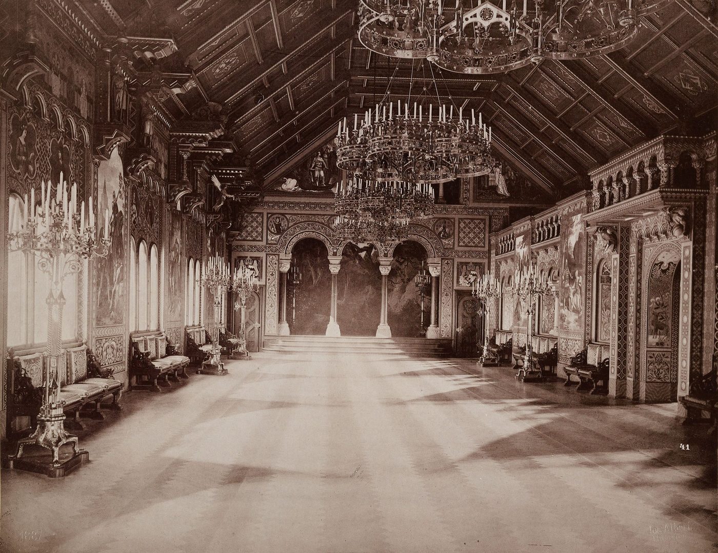 The Singers' Hall in a historic photograph