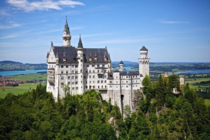 Castles Neuschwanstein and Hohenschwangau from Munich